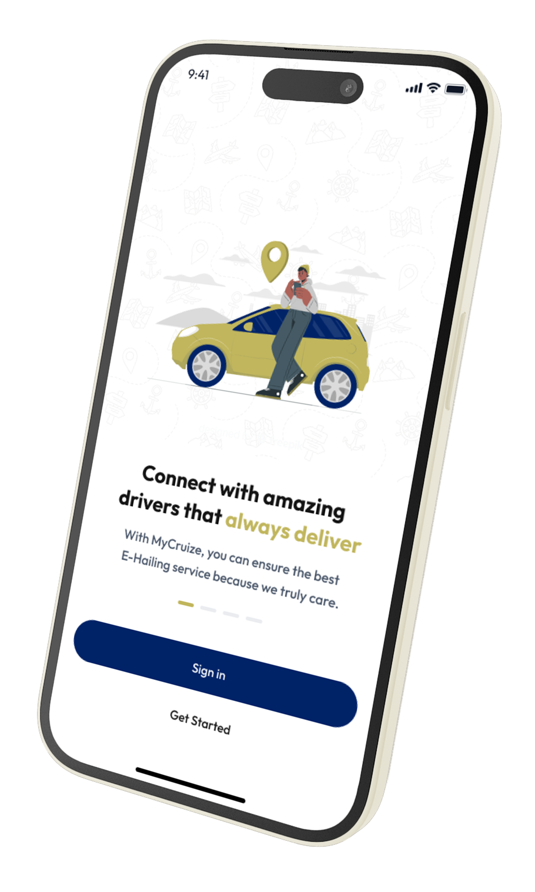 MyCruize app mockup
