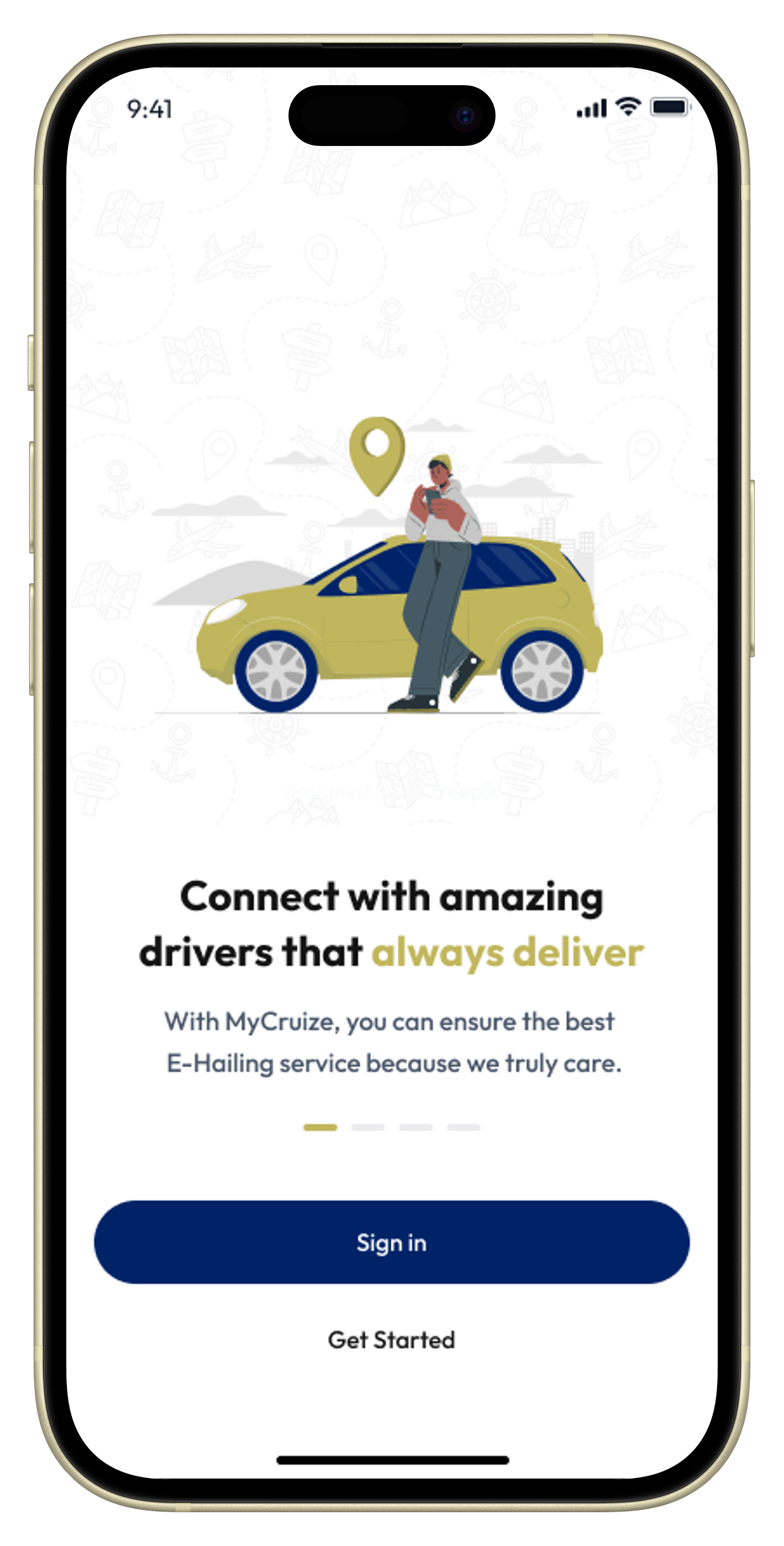 MyCruize mobile app mockup